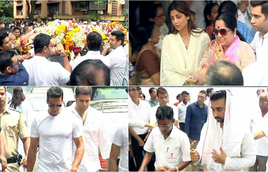 Shilpa Shetty's father's funeral pics