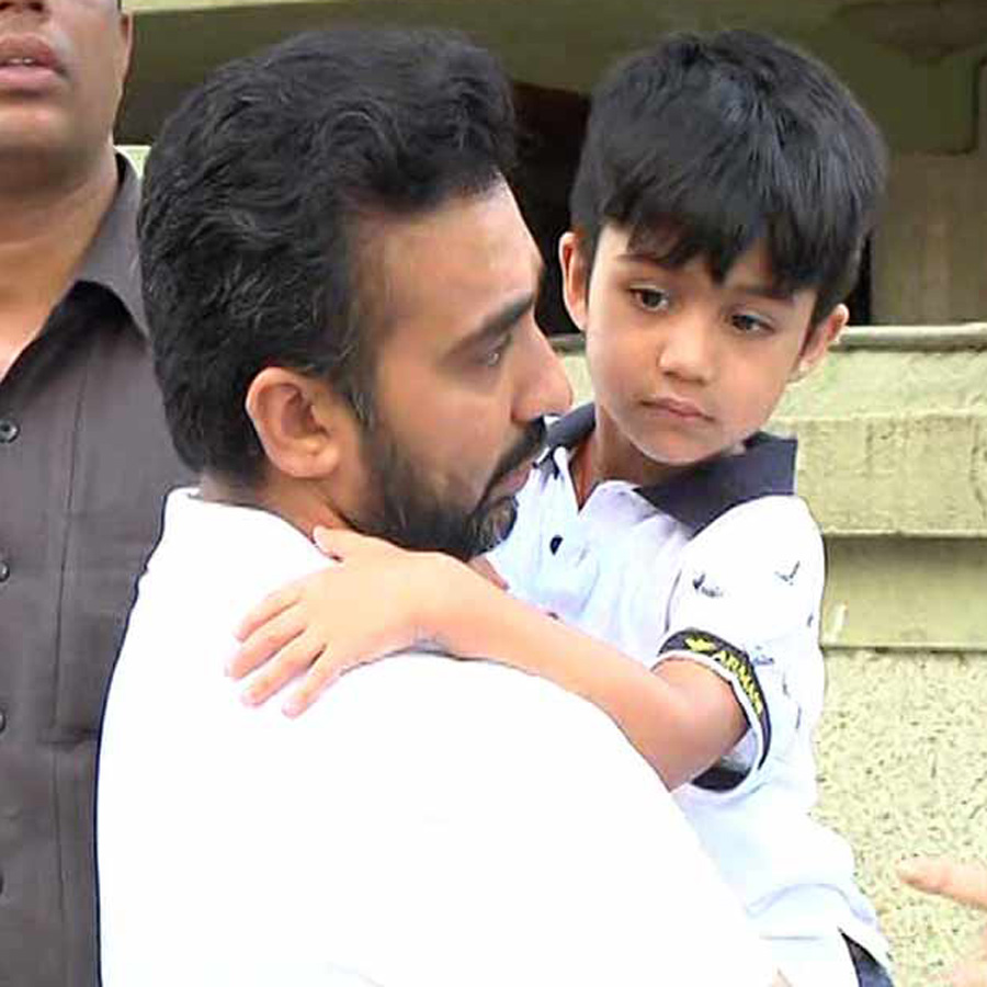 Raj Kundra with Viaan