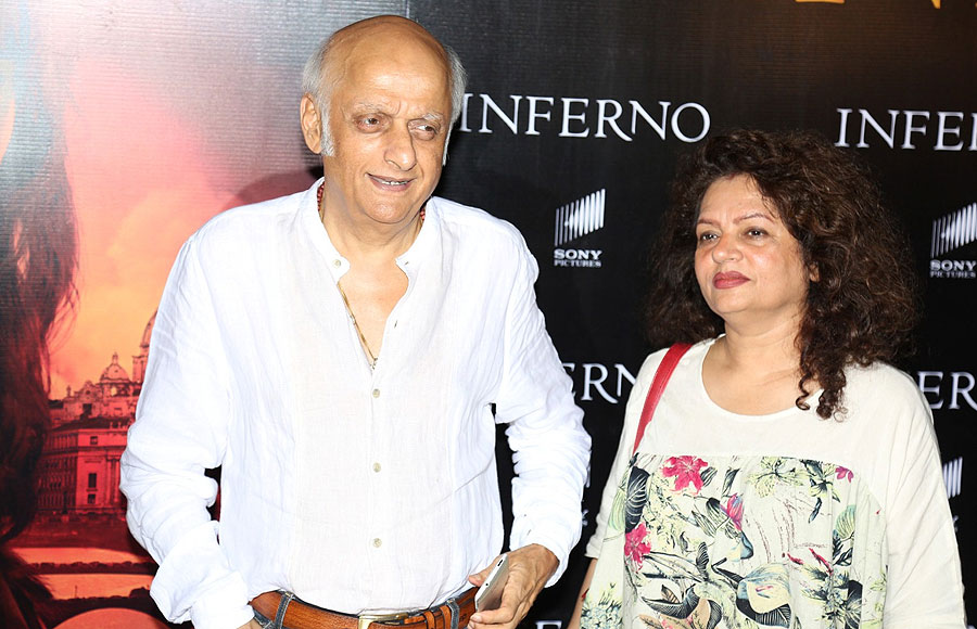 Mukesh Bhatt with his wife Nilima Bhatt