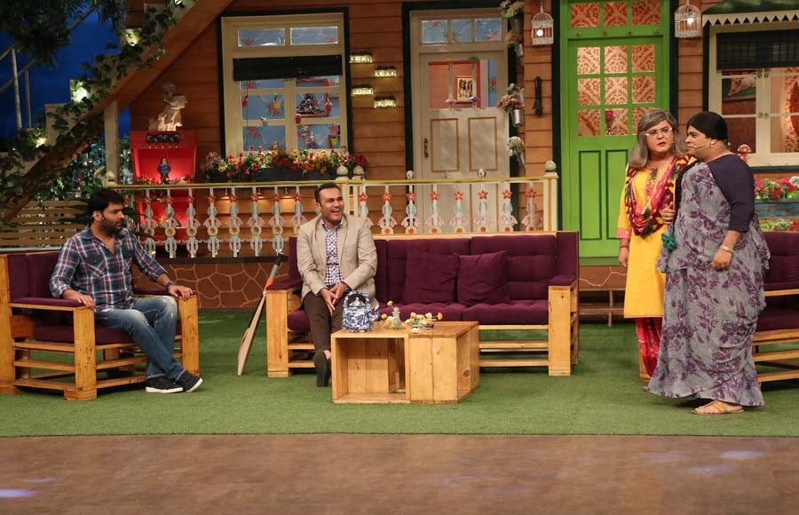 Kapil Sharma, Virender Sehwag, Ali Asgar and Kiku Sharda