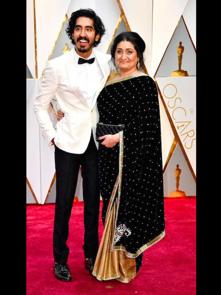 Dev Patel with his mother Anita