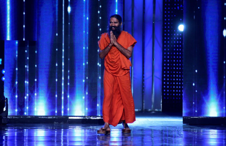 Baba Ramdev making an entry on the sets of Nach Baliye Season 8