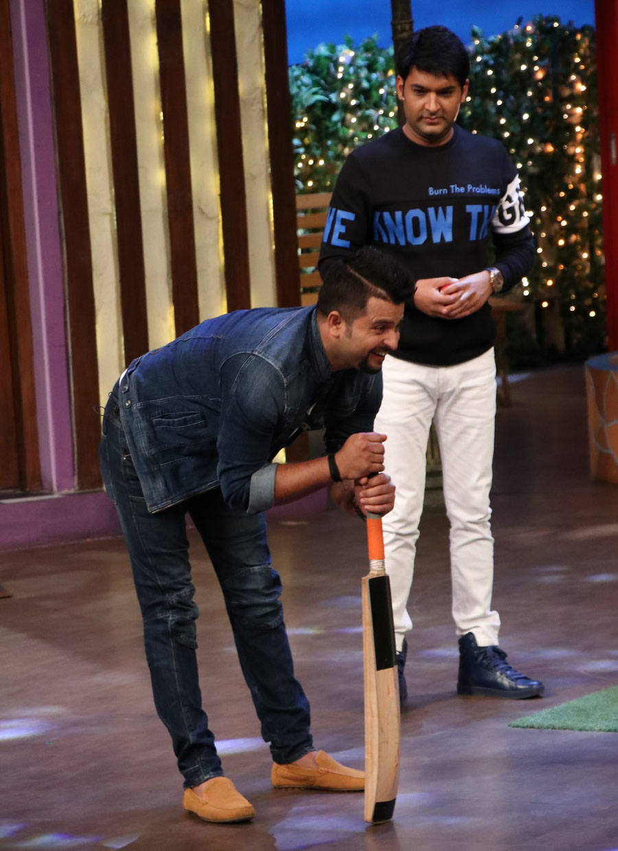 Suresh Raina, Shikhar Dhawan and Hardik Pandya on The Kapil Sharma Show