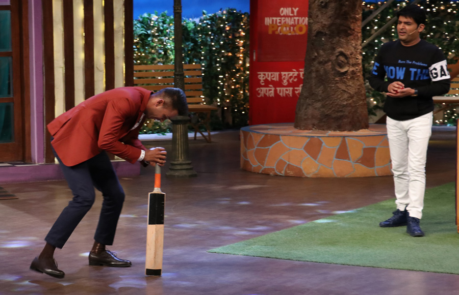 Suresh Raina, Shikhar Dhawan and Hardik Pandya on The Kapil Sharma Show