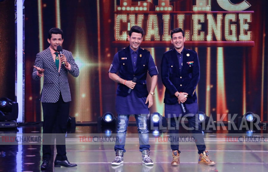 Meet Bros on the sets of Sa Re Ga Ma Pa Li'l champs