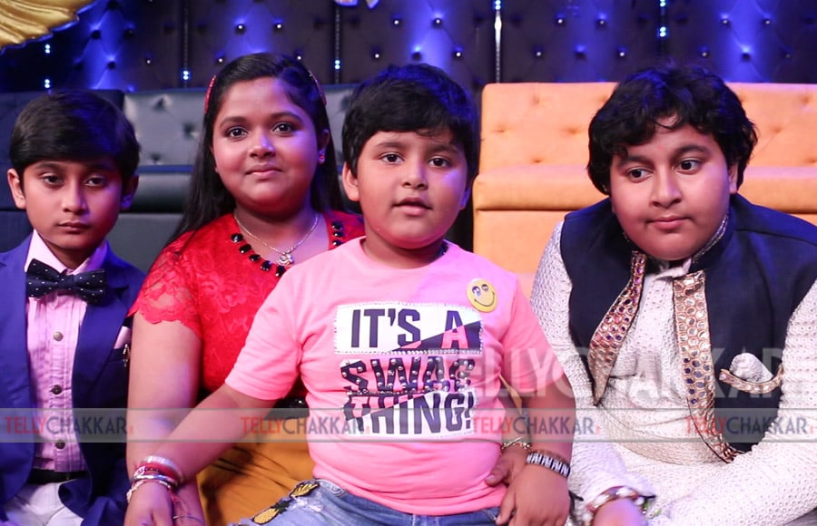 Meet Bros on the sets of Sa Re Ga Ma Pa Li'l champs