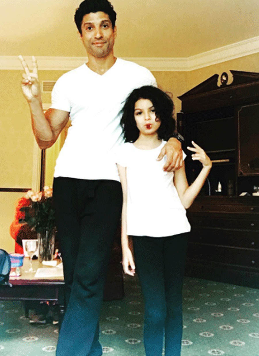 Farhan Akhtar and Akira Akhtar