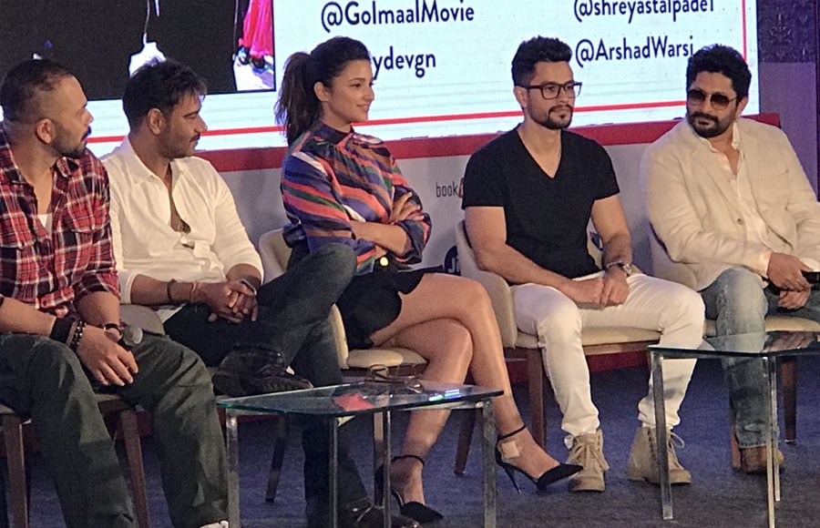 Rohit Shetty, Ajay Devgan, Parineeti Chopra, Kunal Khemu and Arshad Warsi