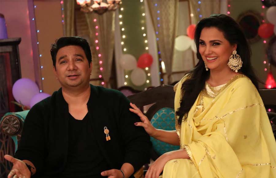 Lara Dutta and Ahmed Khan visit the sets of &TV's Bhabhij