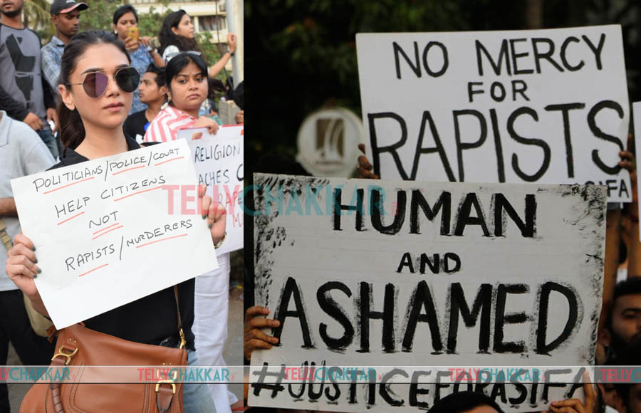 Celebs protest against Asifa gang rape and murder 