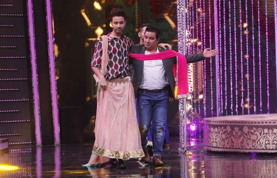 Raghav Juyal and Punit Pathak on the sets of High Fever