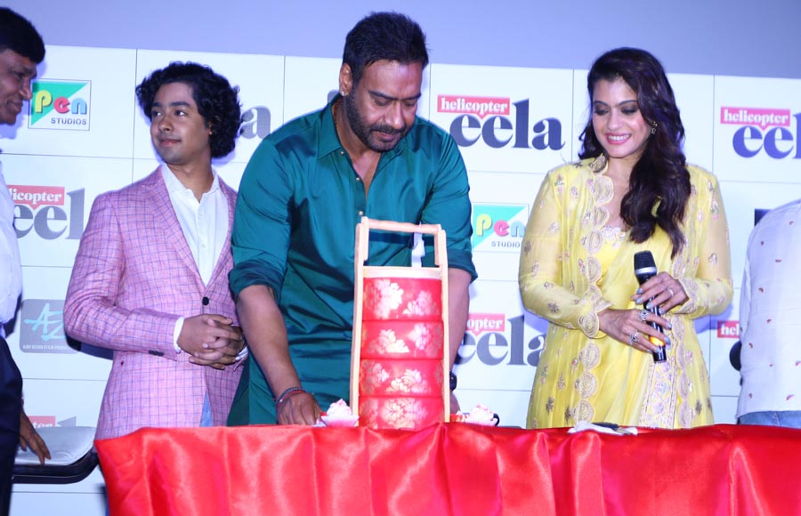 Kajol celebrates her birthday at the trailer launch of Helicopter Eela