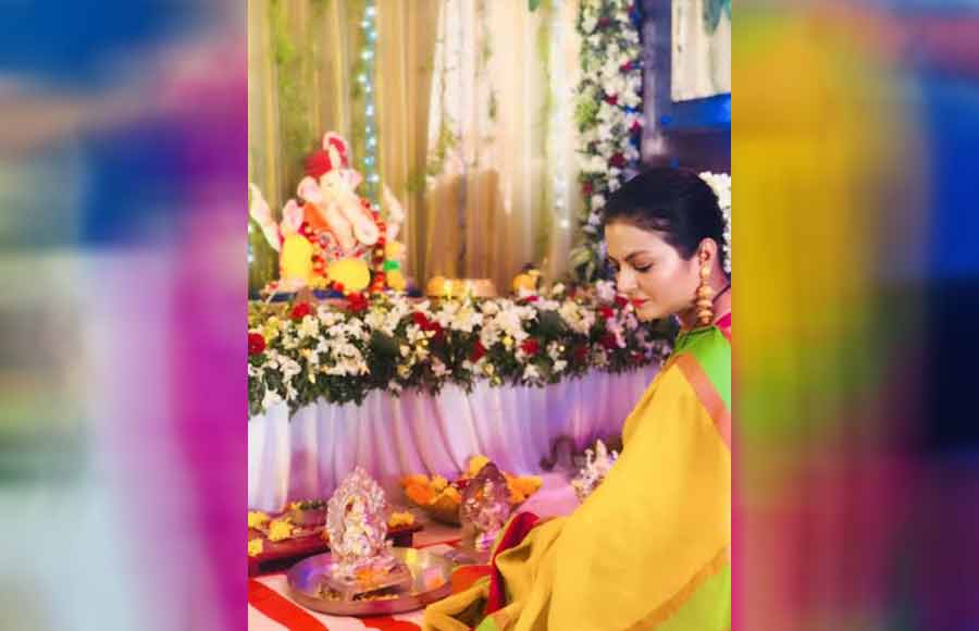 Bhagyashree’s special visit to Sheeba for Ganpati