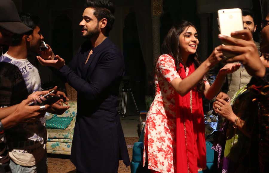 Adnan Khan and Eisha Singh celebrates their birthday on Ishq Subhanallah sets