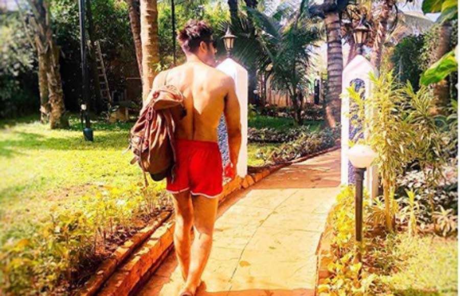 Karan Tacker having a gala time in GOA