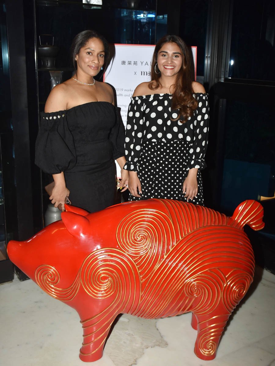 Karyna Bajaj, Executive Director at KA Hospitality along fashion designer Masaba Gupta hosted the launch of the Chinese New Year celebrations at Yauatcha BKC