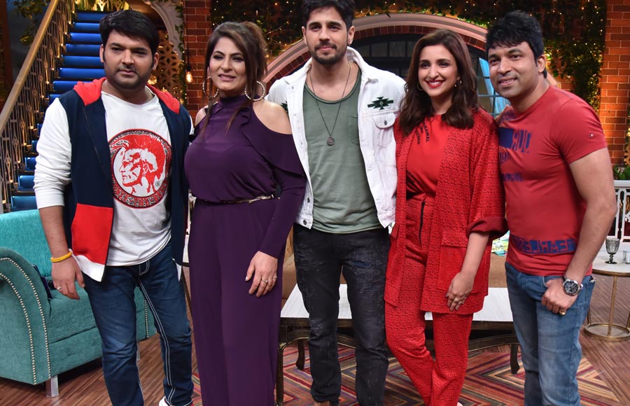 Parineeti Chopra and Sidharth Malhotra on the sets of The Kapil Sharma Show