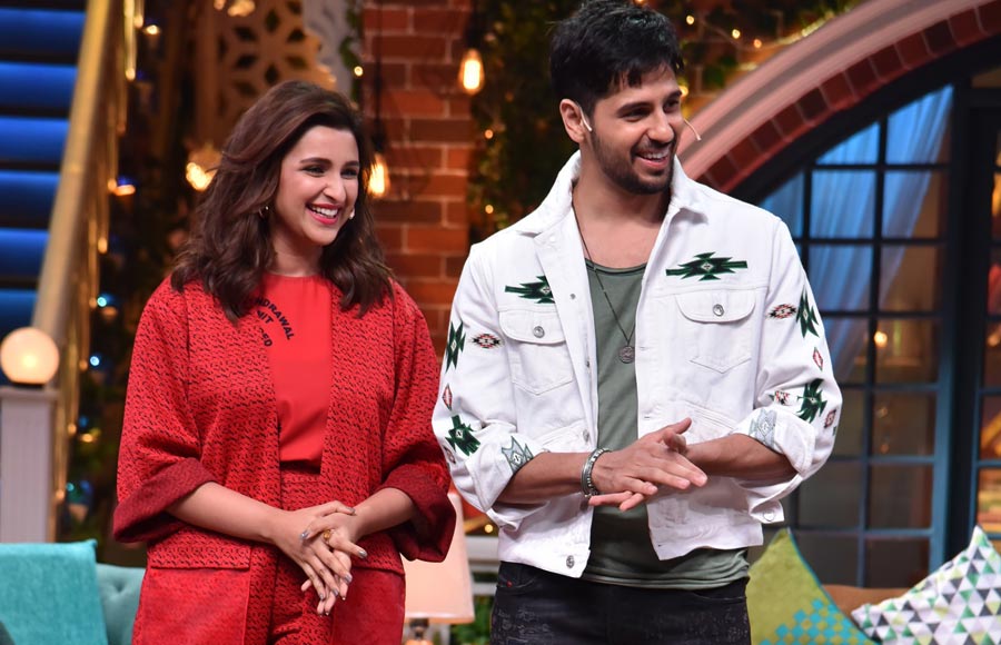 Parineeti Chopra and Sidharth Malhotra on the sets of The Kapil Sharma Show