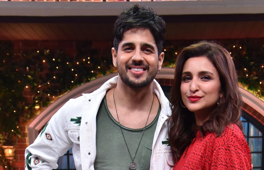 Parineeti Chopra and Sidharth Malhotra on the sets of The Kapil Sharma Show