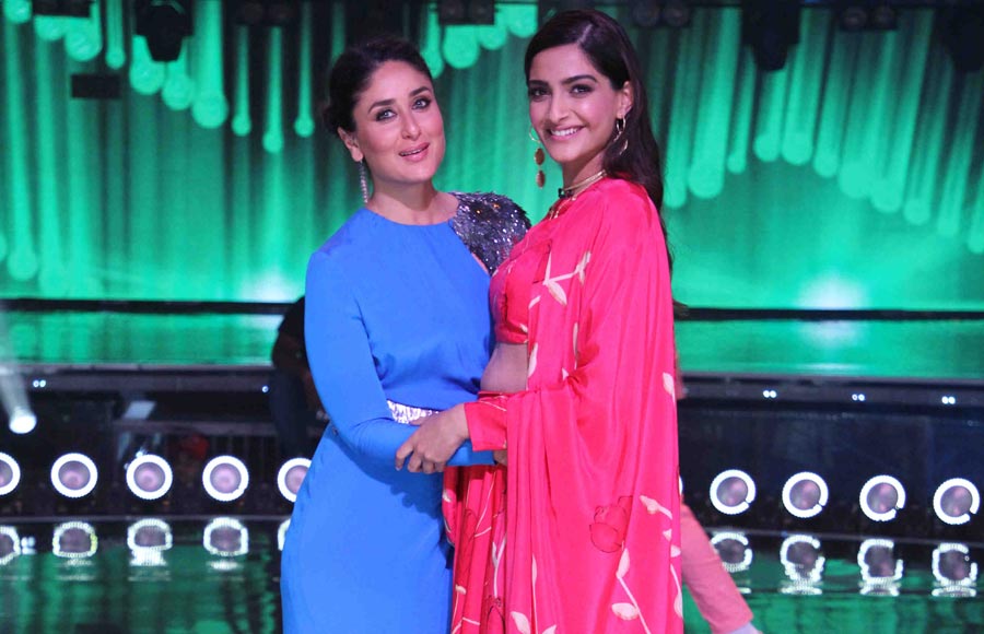 Sonam Kapoor and Dulquer Salman on Dance India Dance set