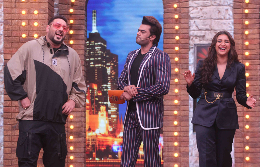 Badshah and Parineeti on the sets of Movie Masti with Maniesh Paul