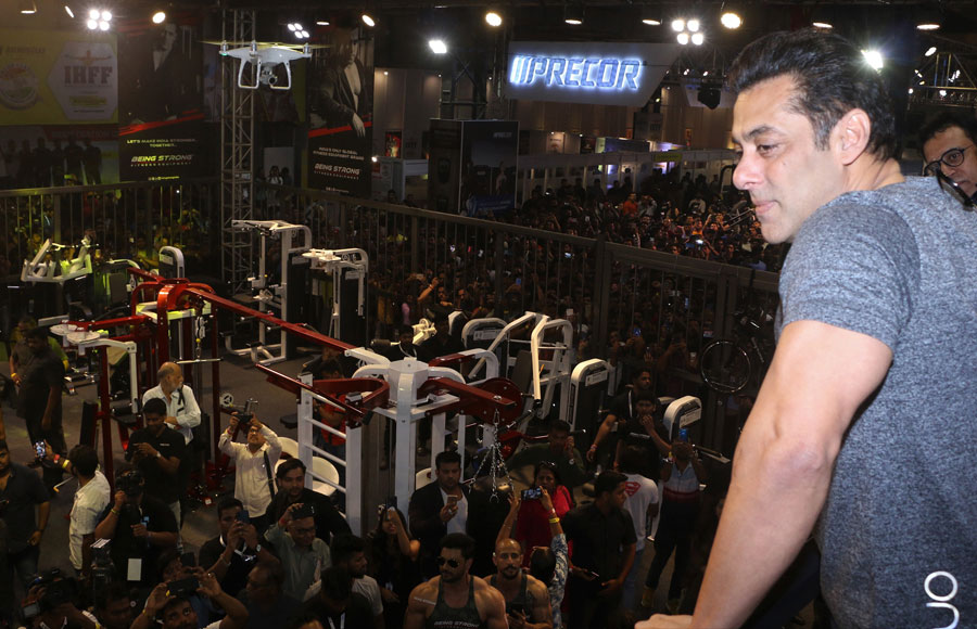 Salman Khan’s brand Being Strong’s equipment showcased at a Grand Fitness Exhibition