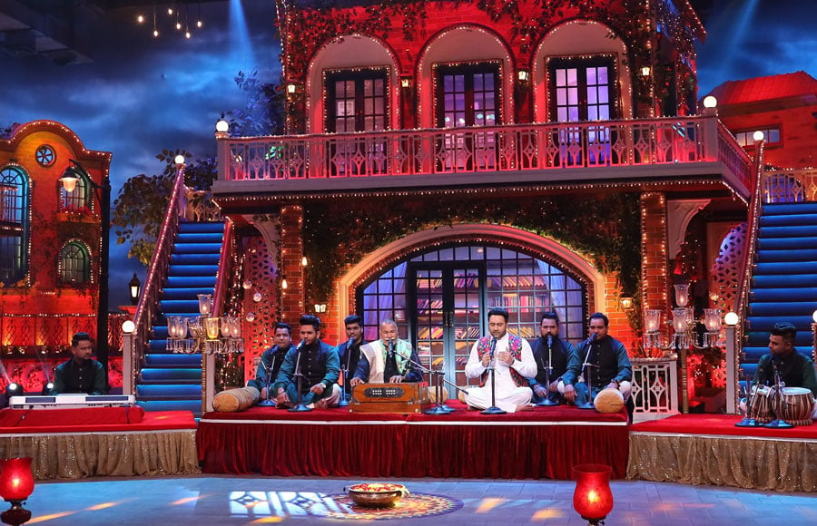 Puranchand Wadali on the sets of Kapil Sharma show