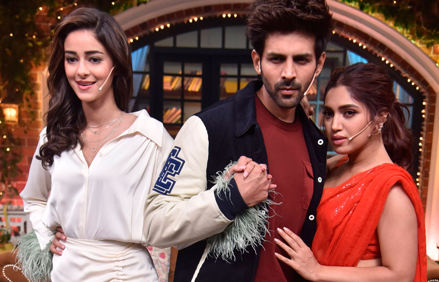 Pati Patni aur Woh actors on the sets of The Kapil Sharma Show 