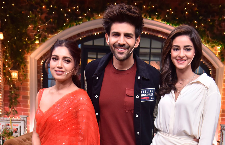 Pati Patni aur Woh actors on the sets of The Kapil Sharma Show 