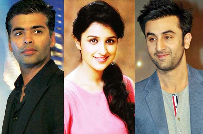 Karan Johar, Parineeti Chopra and Ranbir Kapoor