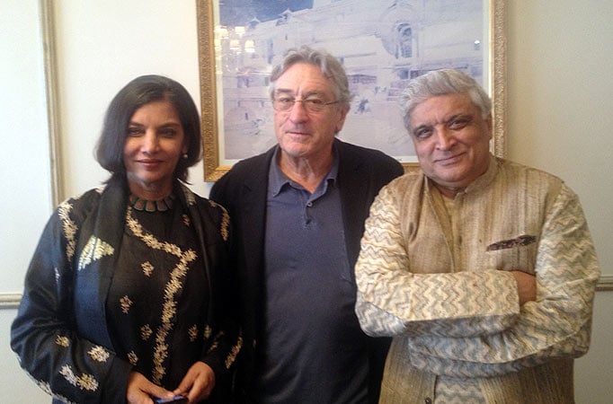 Javed Akhtar and Shabana Azmi with de niro