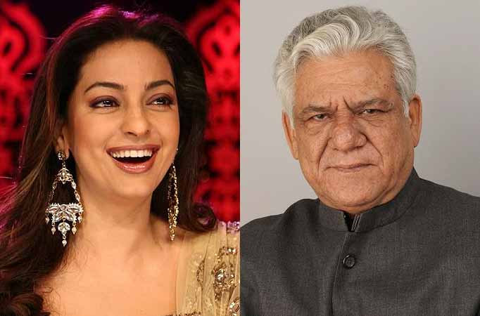 Juhi Chawla and Om Puri