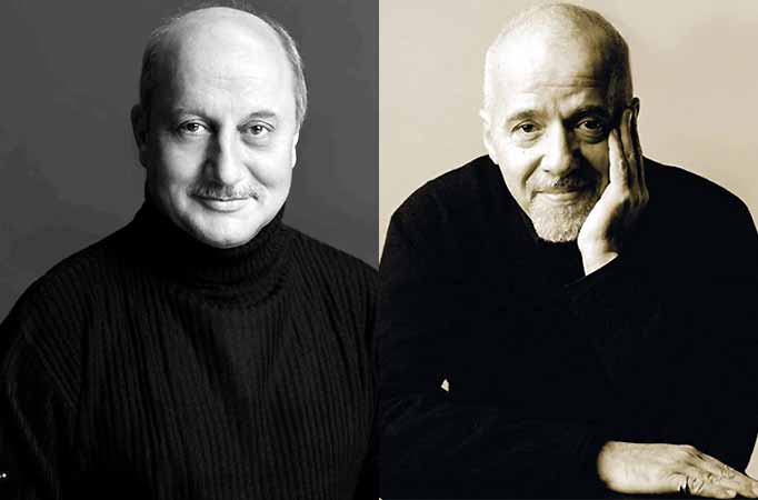 Anupam Kher and author Paulo Coelho