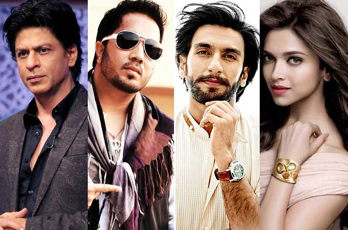 Shah Rukh Khan, Mika Singh, Ranveer Singh, Deepika Padukone