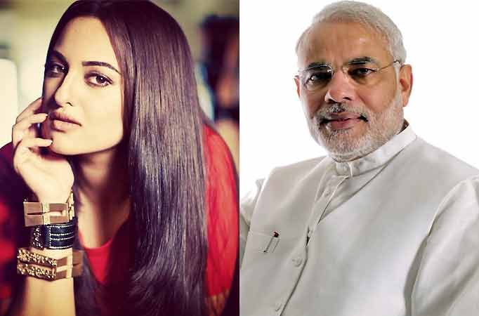 Sonakshi Sinha and Narendra Modi