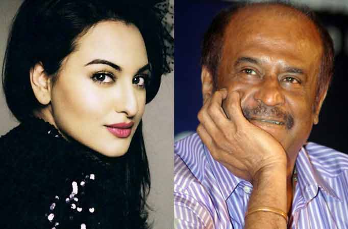 Sonakshi Sinha and Rajnikanth