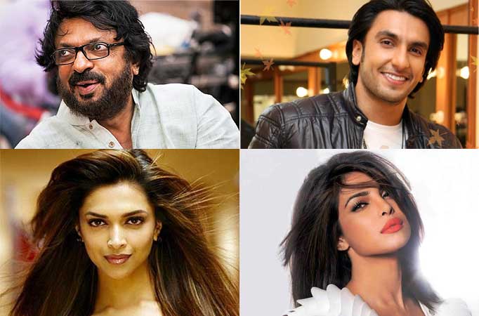 Sanjay Leela Bhansali, Ranveer Singh, Deepika Padukone, Priyanka Chopra 