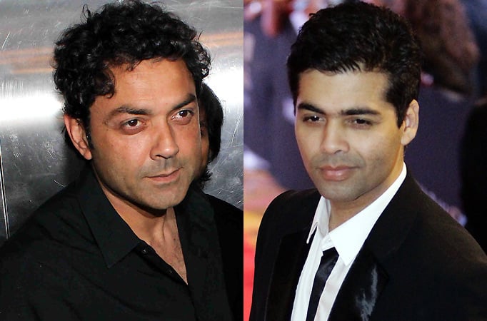 Bobby Deol and Karan Johar