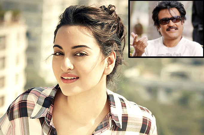 Sonakshi Sinha and Rajinikanth