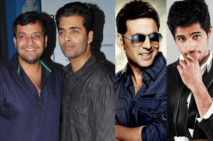 Karan Malhotra and Karan Johar, Akshay Kumar, Sidharth Malhotra