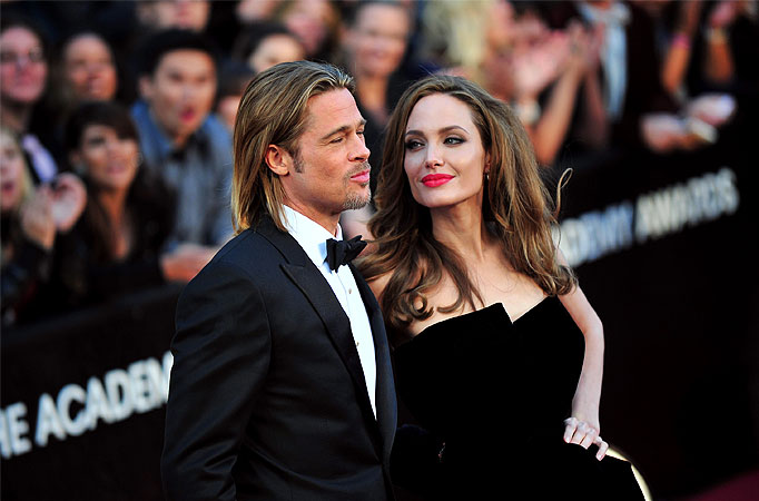 Actors Angelina Jolie and Brad Pitt 