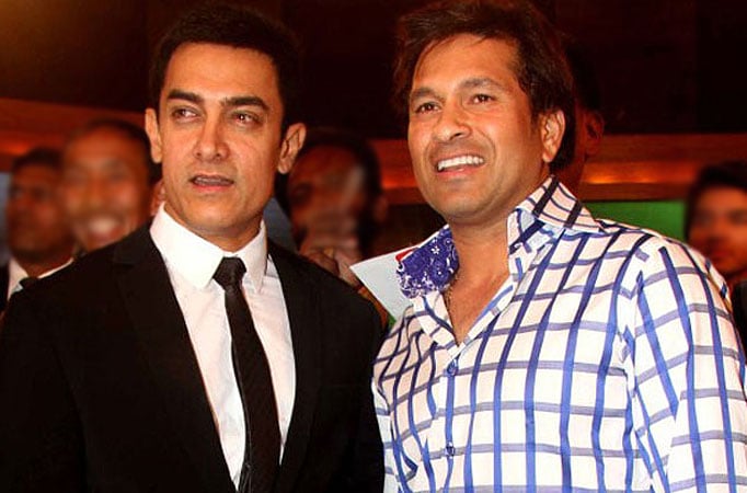 Aamir Khan and Sachin Tendulkar 