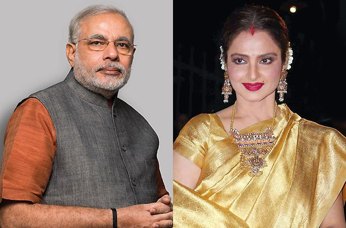 Prime Minister Narendra Modi and Rekha