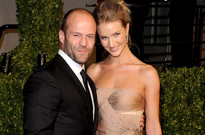 Actor Jason Statham with girlfriend Rosie Huntington-Whiteley