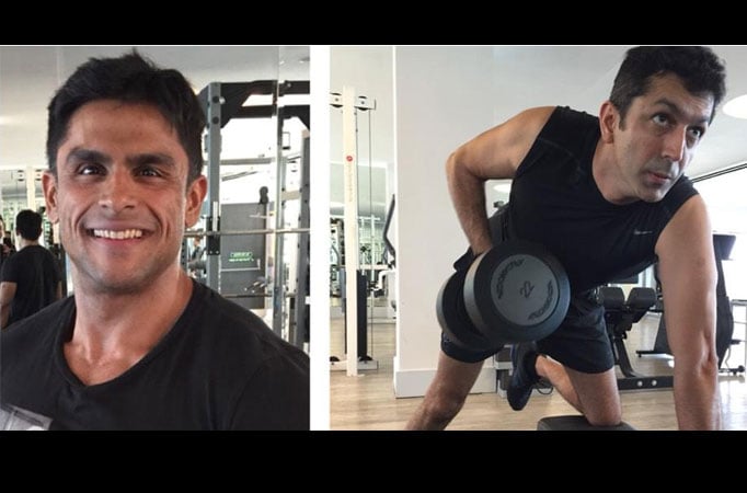 Rahul Bhatt trains Kunal Kohli in the gym 