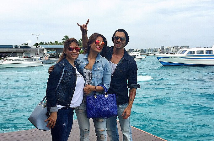 Karan Singh Grover and Bipasha Basu with their good friend Deanne Panday