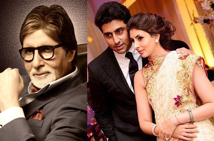 Amitabh Bachchan Abhishek Bachchan and Shweta Nandi