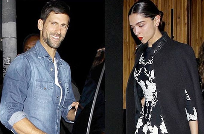 Tennis star Novak Djokovic and Deepika Padukone