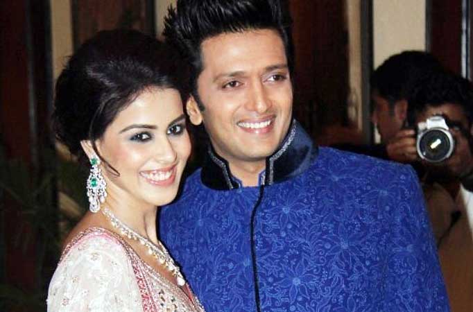 Riteish Deshmukh and wife Genelia D'Souza 