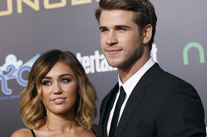 Singer Miley Cyrus and actor Liam Hemsworth